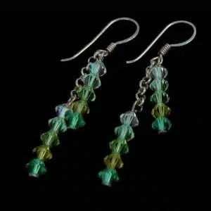 Silver colour bead earrings