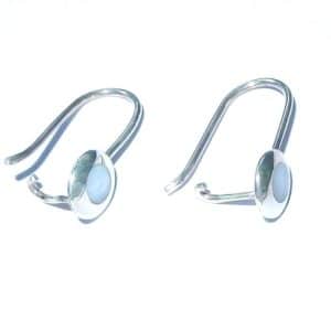 Minimalistic Silver Shell Earrings
