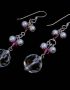 Beaded dangle earrings-sterling silver