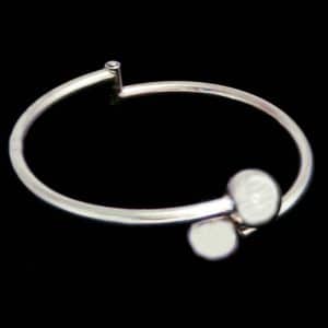 Sterling Silver ball end bangle