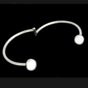 Sterling Silver ball end bangle