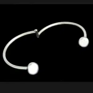 Sterling Silver ball end bangle