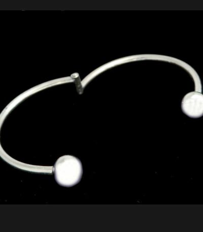 Sterling Silver ball end bangle