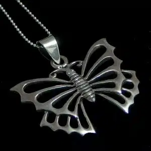 Big Silver Butterfly necklace NZ