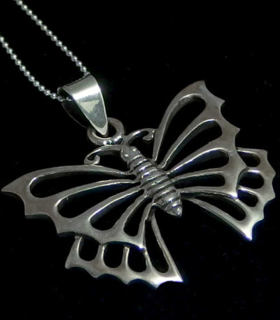 Big Silver Butterfly necklace NZ