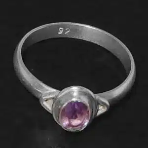 Simple Real Amethyst Ring