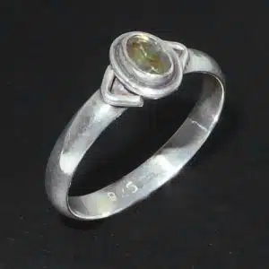Simple Real peridot Ring
