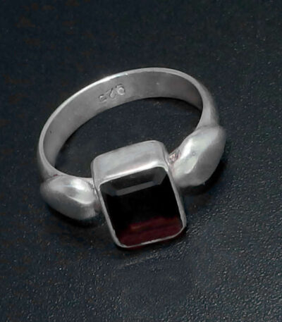 Smokey topaz silver ring