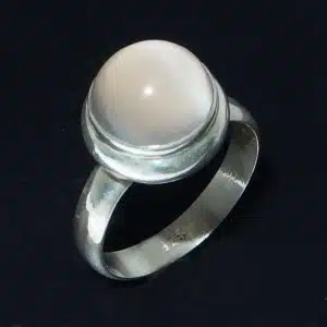 Round big moonstone ring