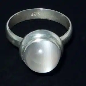Round big moonstone ring