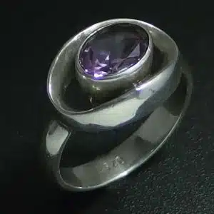 Real Amethyst Silver Rings