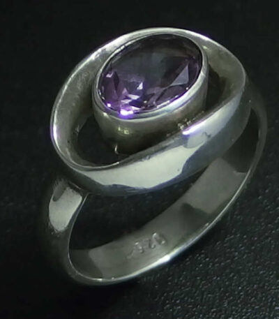 Real Amethyst Silver Rings