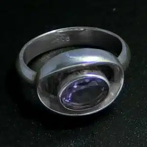 Real Amethyst Silver Rings