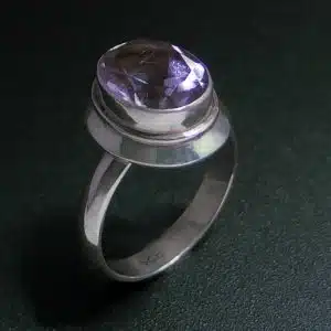 amethyst semi precious ring