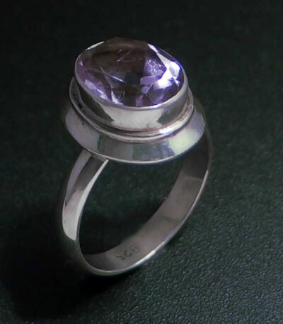 amethyst semi precious ring