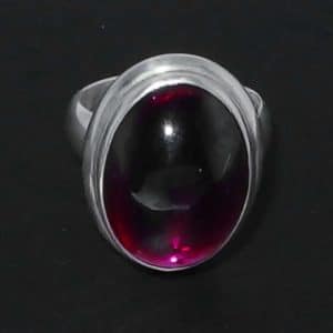 Sterling silver garnet ring
