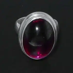 Sterling silver garnet ring