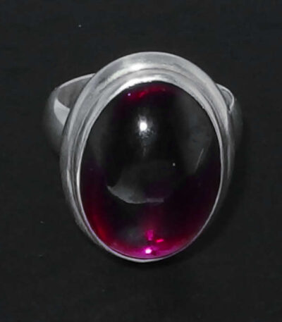 Sterling silver garnet ring
