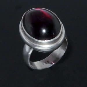 Sterling silver garnet ring