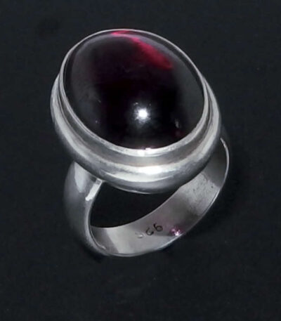 Sterling silver garnet ring