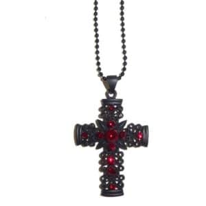 Black cross necklace