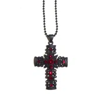 Black cross necklace