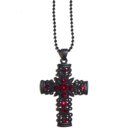 Black cross necklace