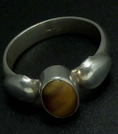 Tigers eye stone ring-sterling silver