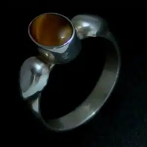Tigers eye stone ring-sterling silver
