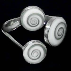 Sterling silver Shiva Eye ring