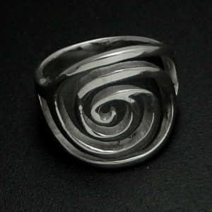 Sterling silver Spiral kiwiana Ring