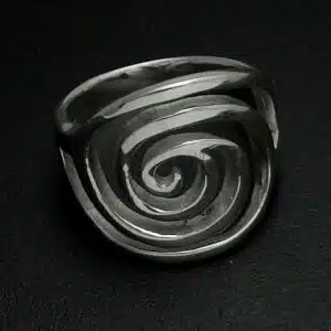 Sterling silver Spiral kiwiana Ring
