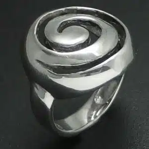 Sterling silver Spiral kiwiana Ring NZ