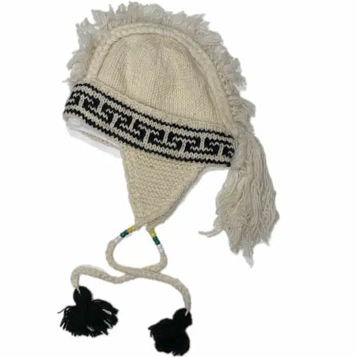 Punk Mohawk Hat NZ Wool Hand knitted Crazy wool hat