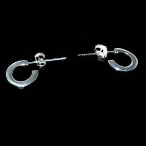 Silver Huggie Hoop Earrings