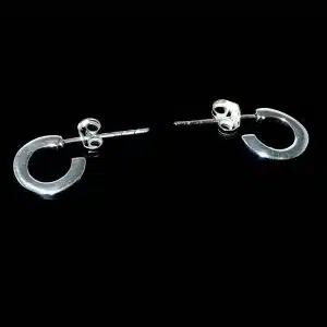 Silver Huggie Hoop Earrings