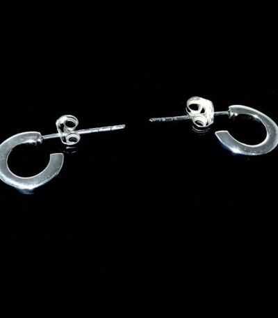 Silver Huggie Hoop Earrings