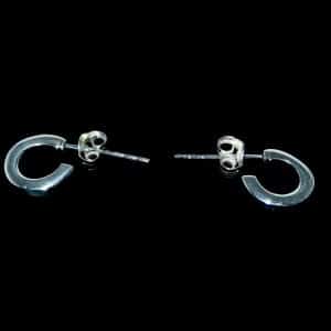Silver Huggie Hoop Earrings