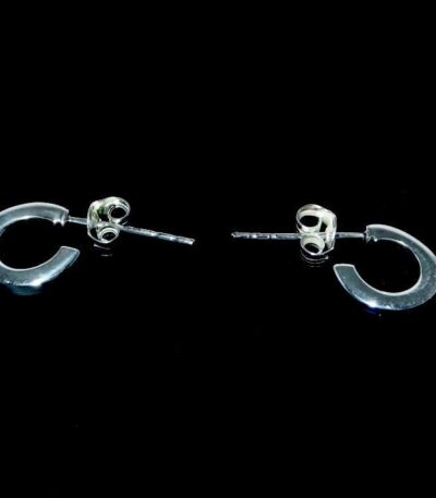 Silver Huggie Hoop Earrings