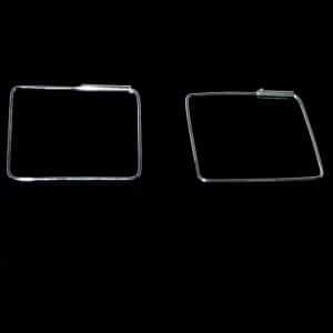 Sterling Silver square hoops