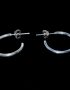 Round 20mm silver hoop earrings