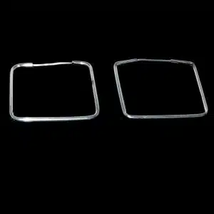Sterling Silver square hoops
