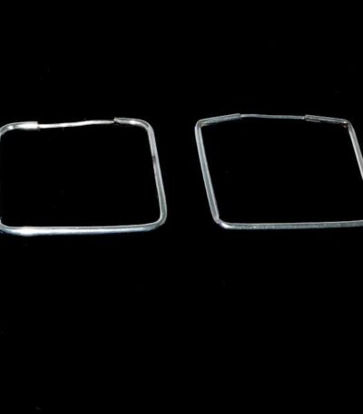 Sterling Silver square hoops
