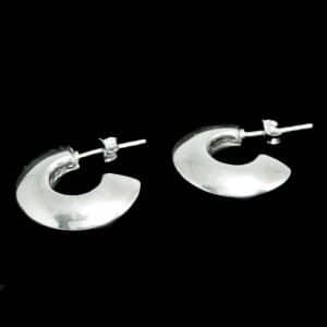 Silver hoop earrings for women