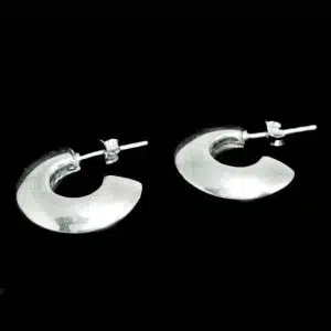 Silver hoop earrings for women