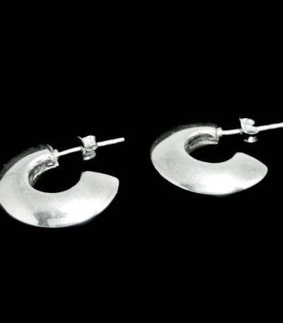 Silver hoop earrings for women