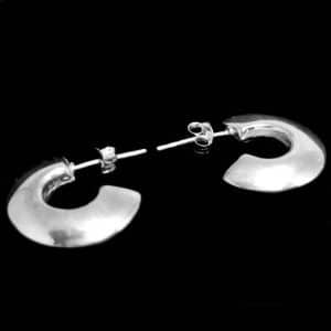 Silver hoop earrings for women