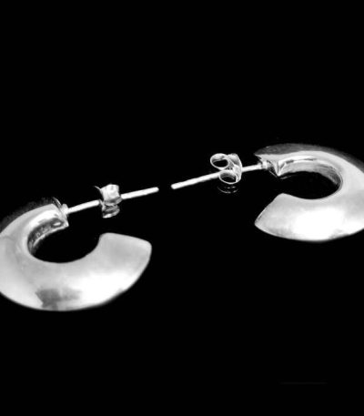 Silver hoop earrings for women