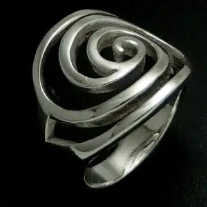 Sterling silver Spiral kiwiana Ring