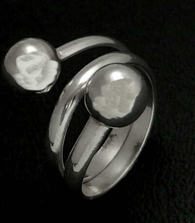 Silver Balls Chunky ring NZ